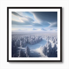 Snowy Landscape 35 Art Print