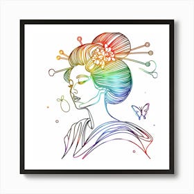 Creativel Geisha Illustration 194 Art Print