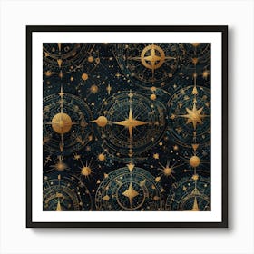 Compass Pattern Art Print