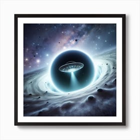 Ufo In Space Art Print