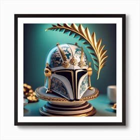 Star Wars Boba Fett Helmet Art Print