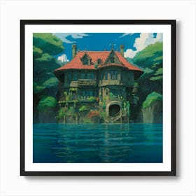 Default Cozy Mansion Under The Water Studio Ghibli Film By Hay 0 Art Print