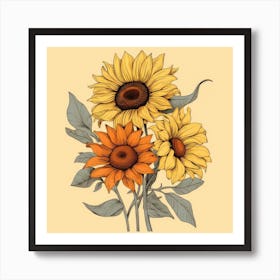 Sunflowers 11 Art Print