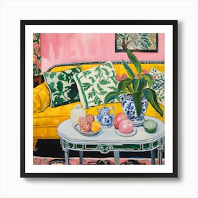 'The Yellow Couch' Art Print