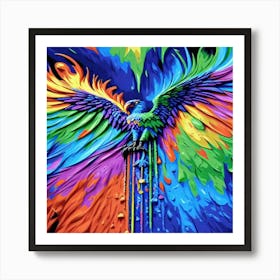 Rainbow Phoenix Art Print