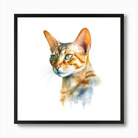 Arabian Mau Cat Portrait 2 Art Print