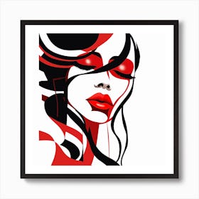 Red And Black Art Print