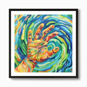 Hand In The Water 1 Art Print