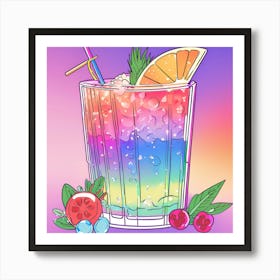 Rainbow Cocktail 6 Art Print