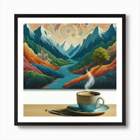 NATURE AND COFFEE Art Print