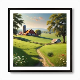 Farm Scene 4 Art Print