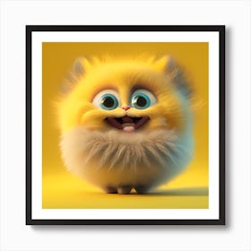 Yellow Cat Art Print