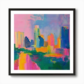 Abstract Travel Collection Austin Texas 4 Art Print