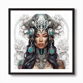 Steampunk Woman Art Print