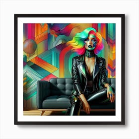 Psychedelic Girl Art Print