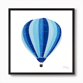 Blue Hot Air Balloon Art Print