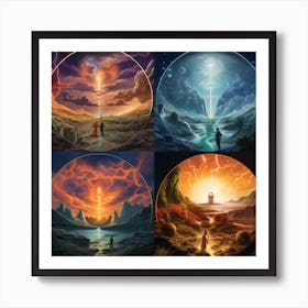 Four Worlds Of Creation Art Print