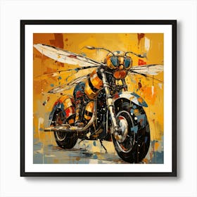 Bee Motorcycle Art Print