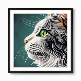 Cat Portrait 2 Art Print