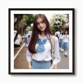 Asian Girl In School Uniform 1 Poster