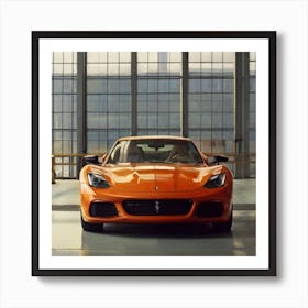 Ferrari orange car wallart printable Instagram post Art Print