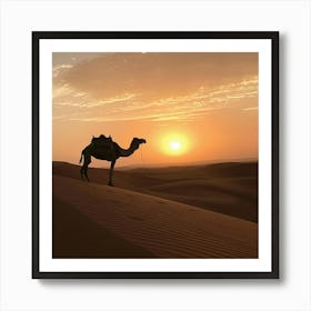 Stockcake Desert Sunset Silhouette 1719975213 1 Art Print