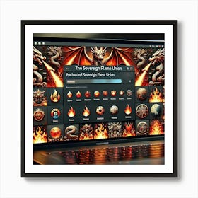 Sovereign Flame Laptop Interface Theme Art Print