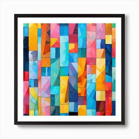 Colorful Stained Glass Wall Art Print