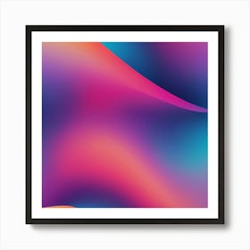 A smooth abstract gradient with vibrant colors transitioning seamlessly from one shade to another. The artwork should be modern, minimalistic, and visually striking, with an emphasis on color harmony 2 Art Print