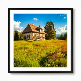 Firefly Charming House In A Blooming Summer Meadow 79709 (2) Art Print