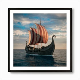 Viking Ship Sailing North East 3 4 Angle Orciz0fdsv23mq Kvcbvwa Kj25gs Qqaolcws7hbv Xq Art Print