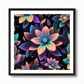 Lotus Flower Wallpaper Art Print