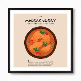 Madras Curry Square Art Print