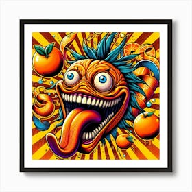 Orange Monster Art Print