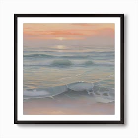 Sunset On The Beach Art Print