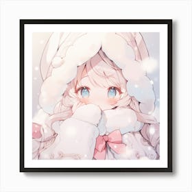 Cute Anime Girl 5 Art Print