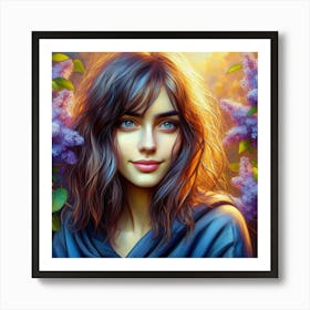 Lila Painting 1 Art Print