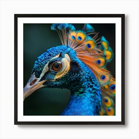 Peacock Portrait 1 Art Print