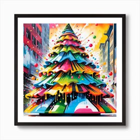 Christmas Tree made of plastic Art Print