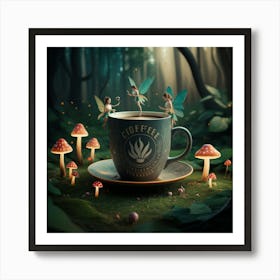 Fairy Coffee Cup 3 Art Print