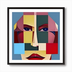 Abstract Portrait Of A Woman Art Print