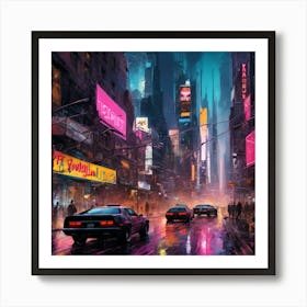 Neon City Art Print