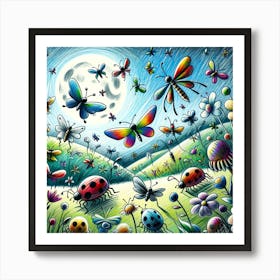 Super Kids Creativity: Dancing insects Art Print
