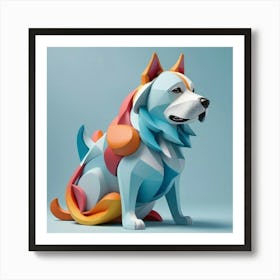 Default A Dog Minimalistic Colorful Organic Forms Energy Asse 0 1 Art Print