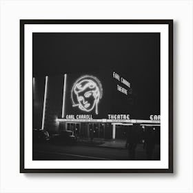 Hollywood, California, Neon Signs At The Famous Earl Carroll Theater By Russell Lee Art Print