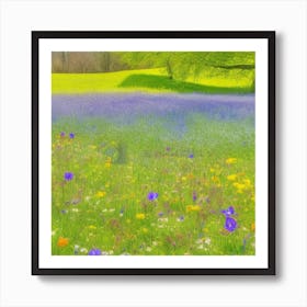 Wildflowers In The Meadow 4 Art Print