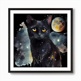 Galaxy Kitty Art Print (10) Art Print