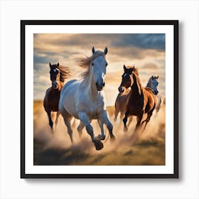 Grace and Power: A Symphony of Equine Strength Art Print