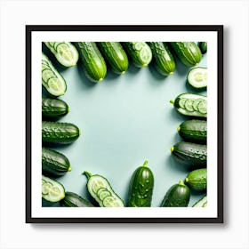 Cucumbers In A Circle Art Print