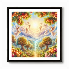 Angels In The Orchard Art Print